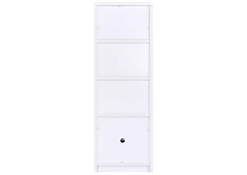 724114 Laughlin 4-shelf Engineered Wood Media Tower White