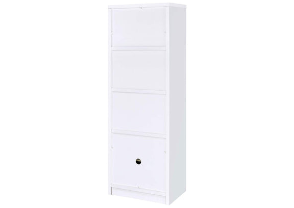 724114 Laughlin 4-shelf Engineered Wood Media Tower White