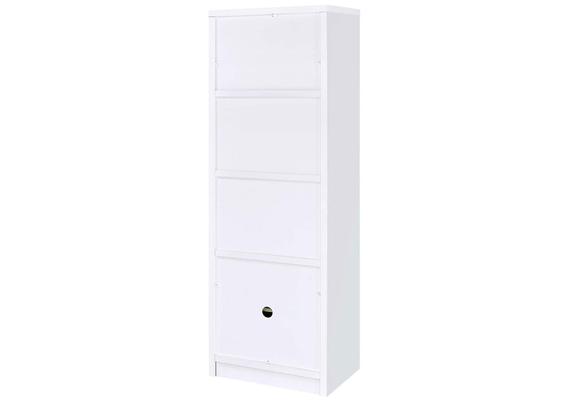 724114 Laughlin 4-shelf Engineered Wood Media Tower White
