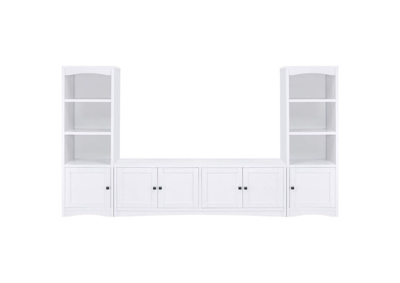 724114 Laughlin 4-shelf Engineered Wood Media Tower White
