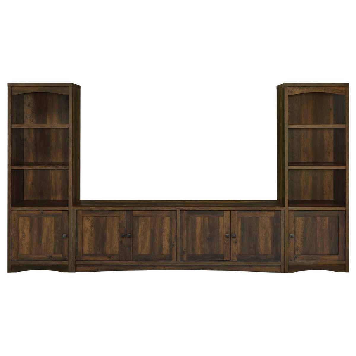 724123-SET Laughlin 3-piece Entertainment Center TV Stand Dark Pine