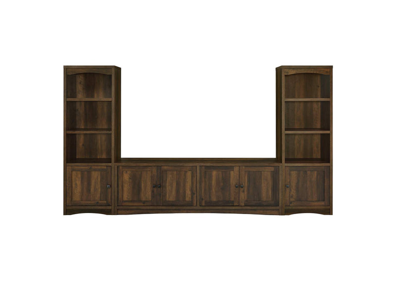 724123-SET Laughlin 3-piece Entertainment Center TV Stand Dark Pine