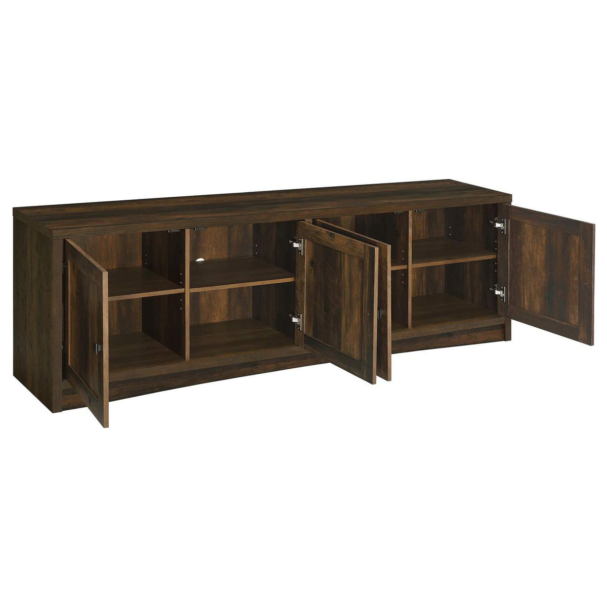 724123-SET Laughlin 3-piece Entertainment Center TV Stand Dark Pine