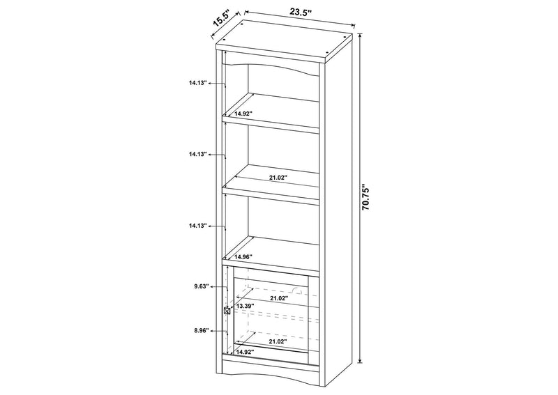724123-SET Laughlin 3-piece Entertainment Center TV Stand Dark Pine