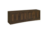 724123 Laughlin 4-door Engineered Wood 78-inch TV Stand Dark Pine