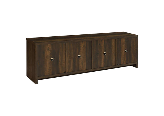 724123 Laughlin 4-door Engineered Wood 78-inch TV Stand Dark Pine