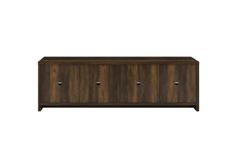 724123 Laughlin 4-door Engineered Wood 78-inch TV Stand Dark Pine