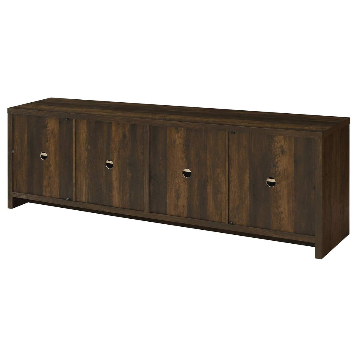 724123 Laughlin 4-door Engineered Wood 78-inch TV Stand Dark Pine