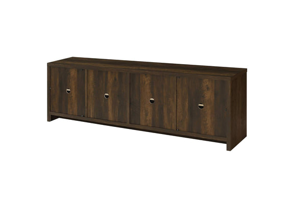 724123 Laughlin 4-door Engineered Wood 78-inch TV Stand Dark Pine