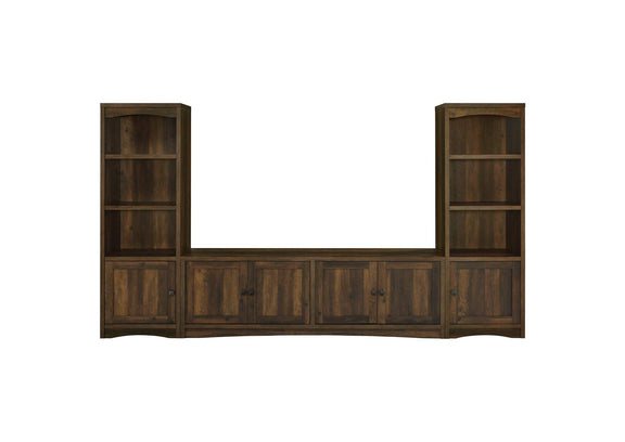 724123 Laughlin 4-door Engineered Wood 78-inch TV Stand Dark Pine