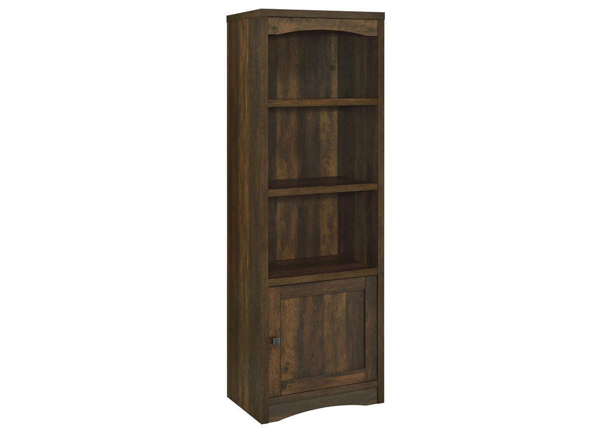 724124 Laughlin 4-shelf Engineered Wood Media Tower Dark Pine