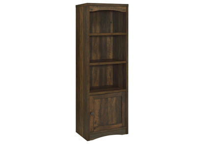 724124 Laughlin 4-shelf Engineered Wood Media Tower Dark Pine