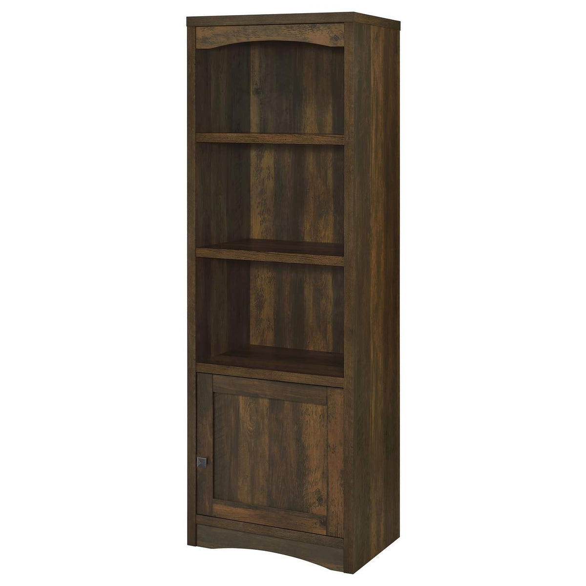 724124 Laughlin 4-shelf Engineered Wood Media Tower Dark Pine