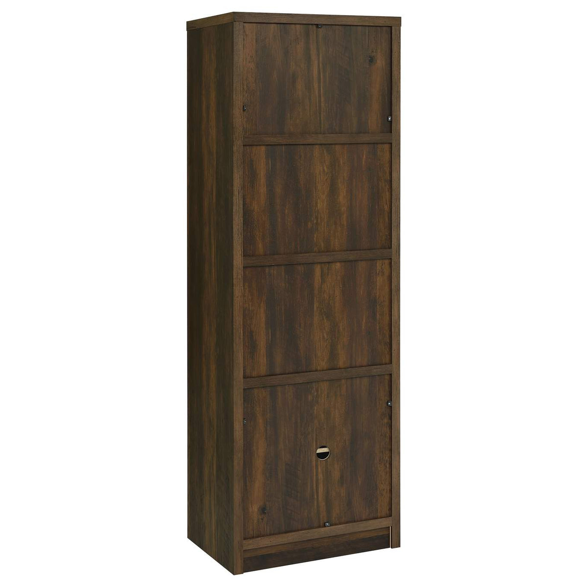 724124 Laughlin 4-shelf Engineered Wood Media Tower Dark Pine
