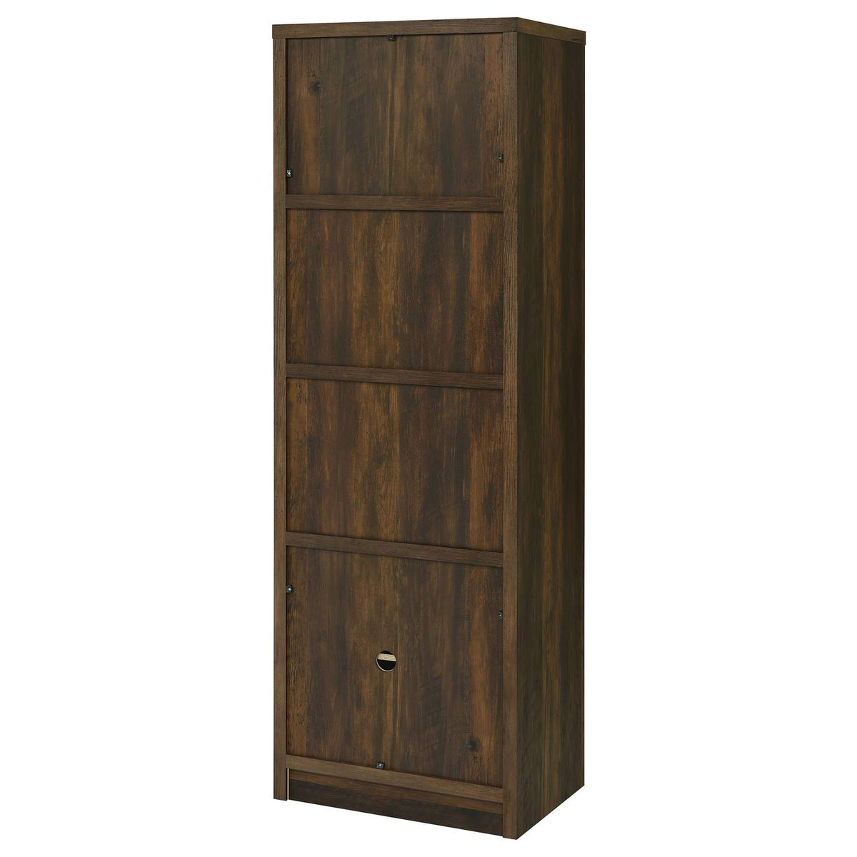 724124 Laughlin 4-shelf Engineered Wood Media Tower Dark Pine