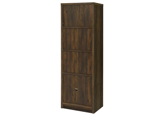 724124 Laughlin 4-shelf Engineered Wood Media Tower Dark Pine