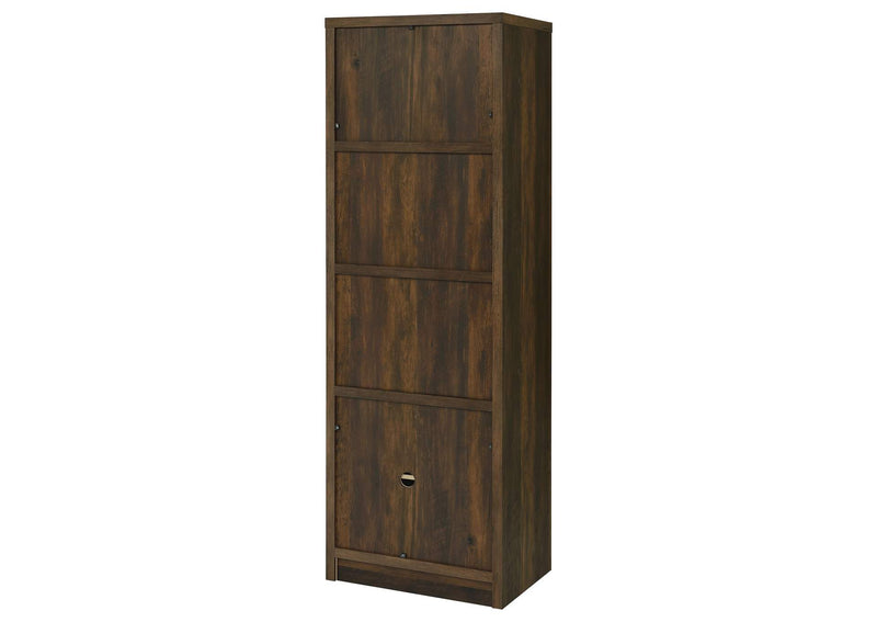 724124 Laughlin 4-shelf Engineered Wood Media Tower Dark Pine
