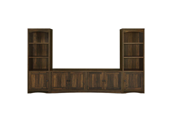 724124 Laughlin 4-shelf Engineered Wood Media Tower Dark Pine