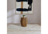 724187 Zalika Hexagonal Solid Mango Wood End Table Natural