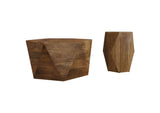 724188-S2 Zalika 2-piece Solid Wood Coffee and End Table Set Natural