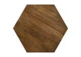 724188 Zalika Hexagonal Solid Mango Wood Coffee Table Natural