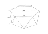 724188 Zalika Hexagonal Solid Mango Wood Coffee Table Natural