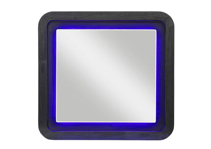 BECKETT-WHT_BLK-MR_W_LED BECKETT WHT - BLK MIRROR WITH LED