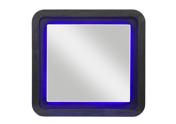 BECKETT-WHT_BLK-MR_W_LED BECKETT WHT - BLK MIRROR WITH LED