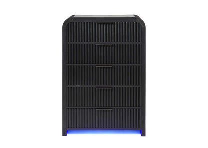 BECKETT-WHT_BLK-CH_W_LED BECKETT WHT - BLK CHEST WITH LED