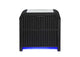 BECKETT-WHT_BLK-NS_W_LED_COOLER_&_SPEAKER BECKETT WHITE - BLACK NIGHTSTAND WITH LED, COOLER AND SPEAKER