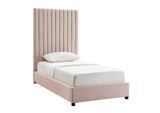 TOV-B6333 Arabelle Blush Velvet Twin Bed