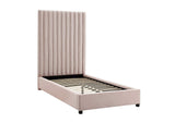TOV-B6333 Arabelle Blush Velvet Twin Bed