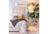 TOV-B6333 Arabelle Blush Velvet Twin Bed