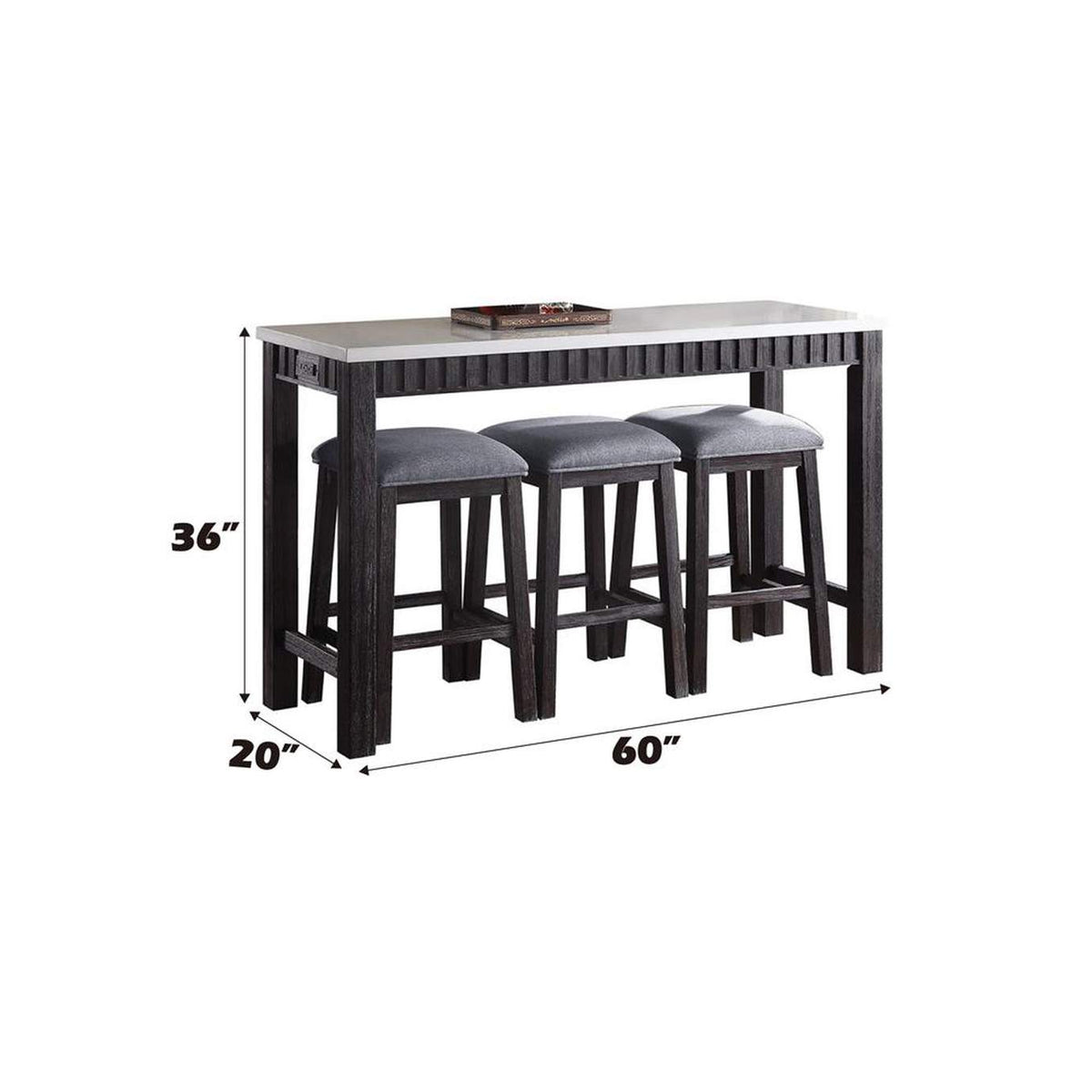 72930 Necalli 4Pc Pack Counter Height Table Set
