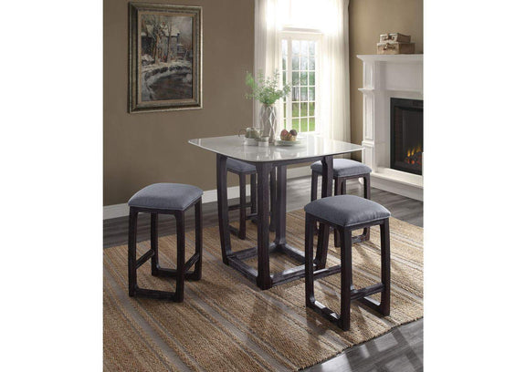 72935 Razo Counter Height Table with Marble Top