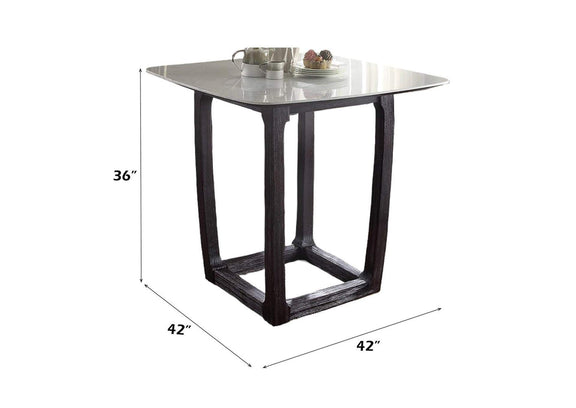 72935 Razo Counter Height Table with Marble Top