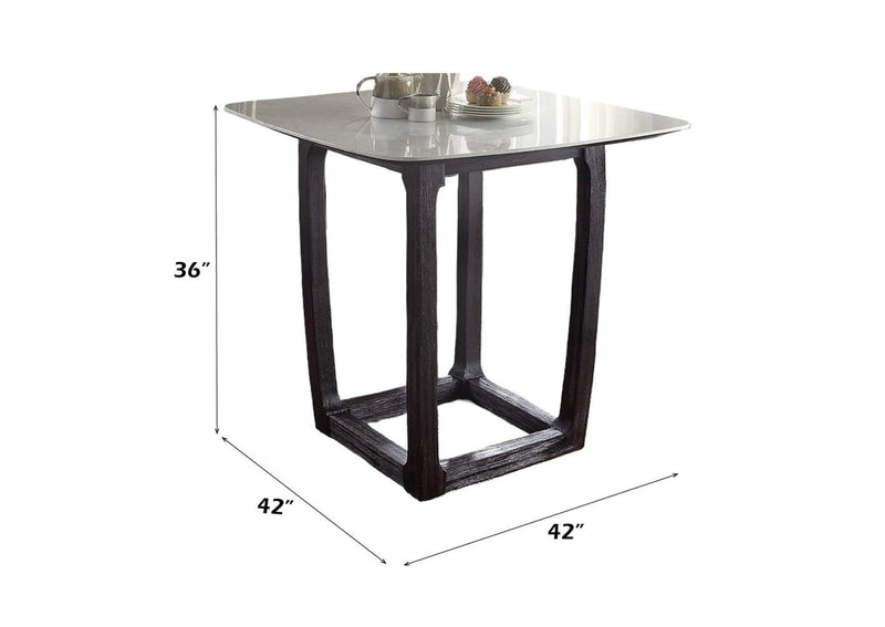 72935 Razo Counter Height Table with Marble Top