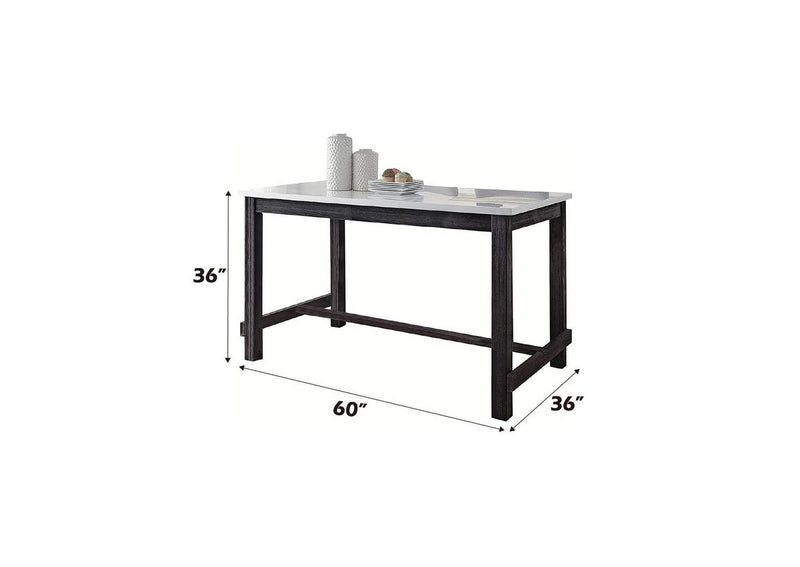 72940 Yelena Counter Height Table with Marble Top