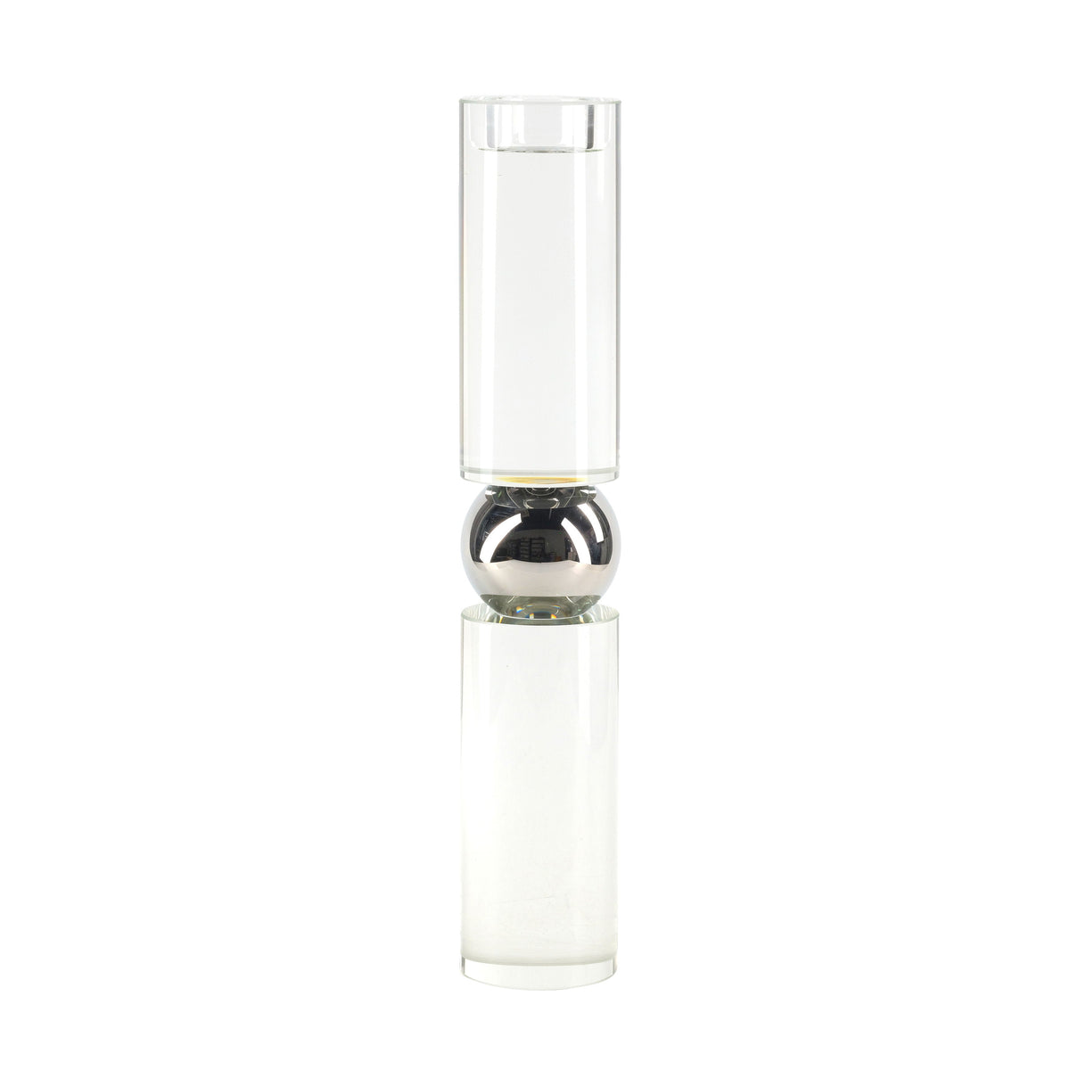 15" Marla Large Crystal Candlestick - Clear / Frost