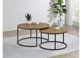 736030 Lainey 2-piece Round Nesting Coffee Table Mango