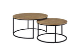 736030 Lainey 2-piece Round Nesting Coffee Table Mango