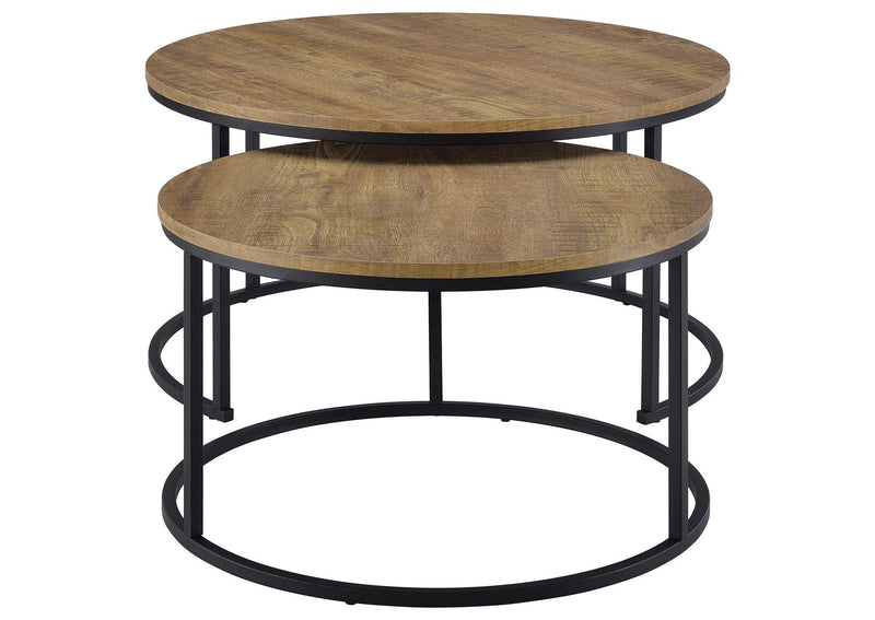 736030 Lainey 2-piece Round Nesting Coffee Table Mango