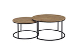 736030 Lainey 2-piece Round Nesting Coffee Table Mango