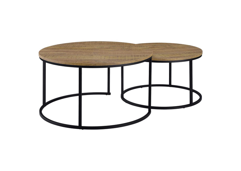 736030 Lainey 2-piece Round Nesting Coffee Table Mango