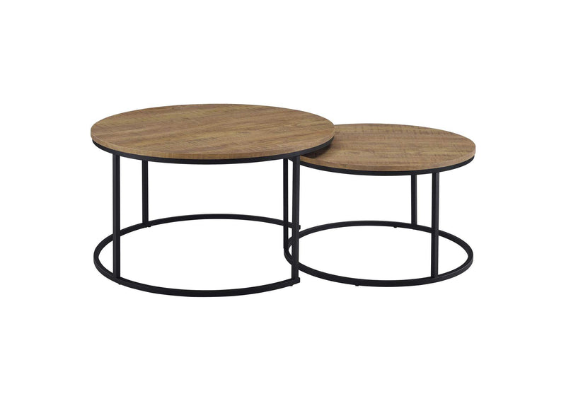 736030 Lainey 2-piece Round Nesting Coffee Table Mango