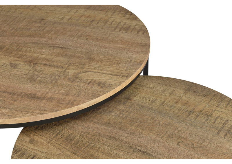 736030 Lainey 2-piece Round Nesting Coffee Table Mango