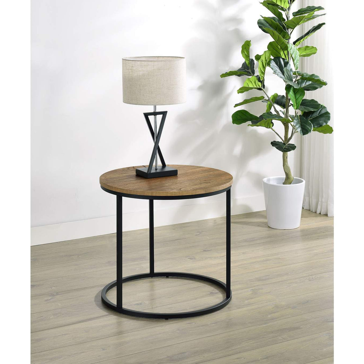 736037 Lainey Round Occasional Side End Table Mango