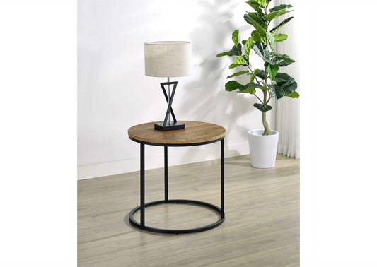 736037 Lainey Round Occasional Side End Table Mango