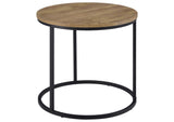 736037 Lainey Round Occasional Side End Table Mango