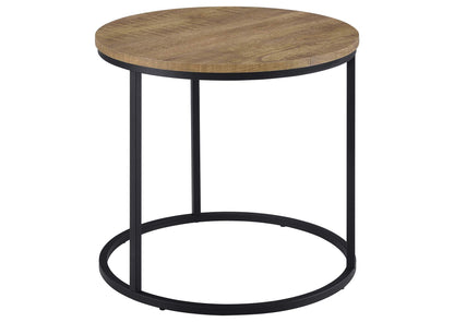 736037 Lainey Round Occasional Side End Table Mango